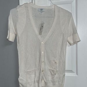 Loft short sleeve button down cardigan